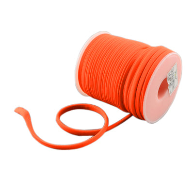 Flat nylon cord on spool, orange-red, 5x3mm; jewelry making cord