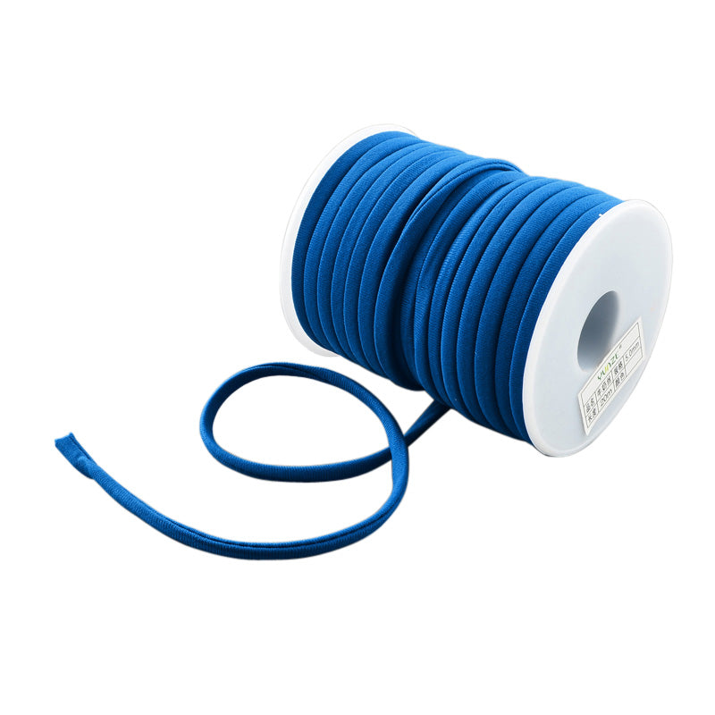 Flat nylon cord on spool, royal blue, 5x3mm