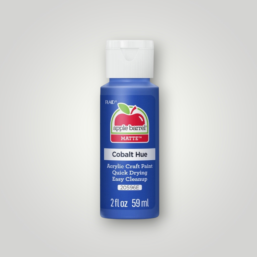 Apple Barrel matte acrylic craft paint, cobalt blue, 2 fl oz (59 ml)
