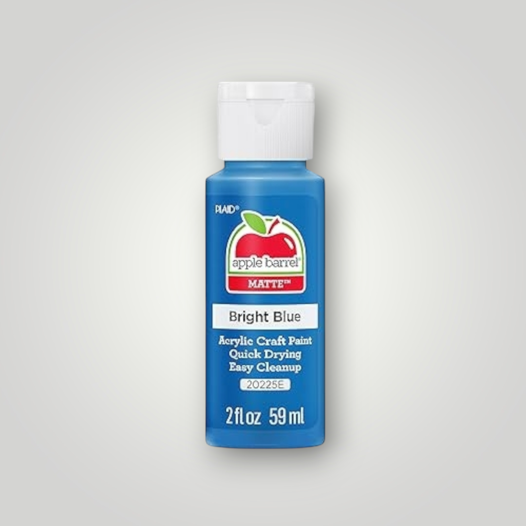 Apple Barrel matte acrylic craft paint, bright blue, 2 fl oz (59 ml) bottle