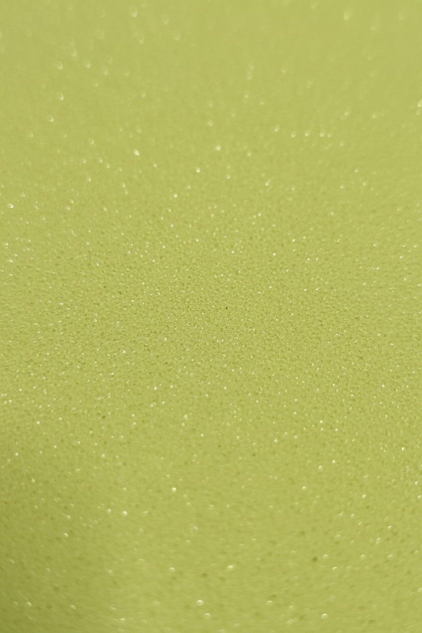 Yellow-green matte foam sheet, 2mm thick, 8x12 in., fine speckled texture