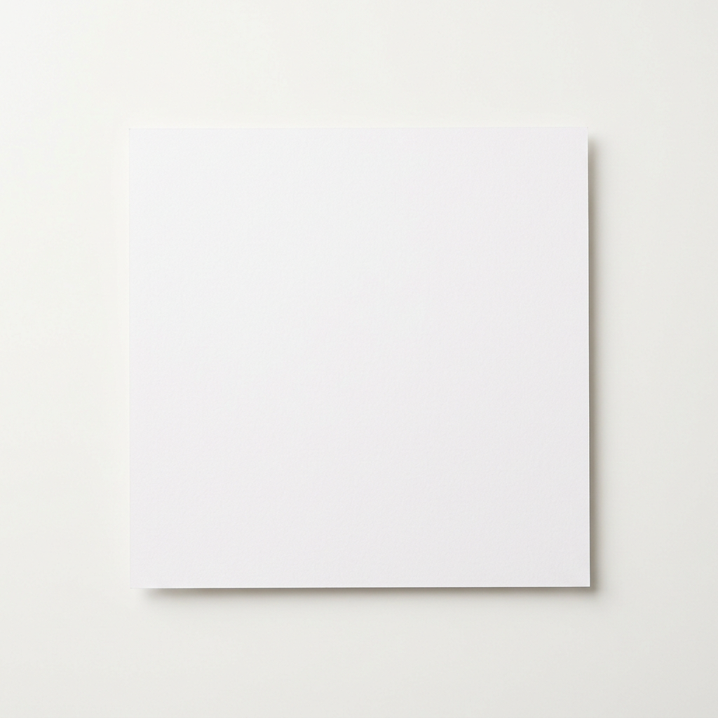 12x12 white cardstock sheet, square paper for crafts and printing