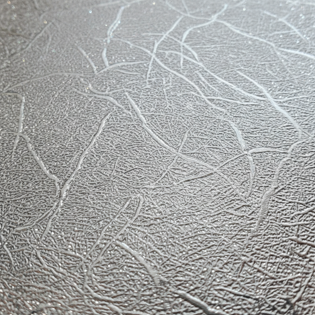 Silver textured permanent vinyl sheet, 12x12, cracked pattern close-up with raised lines