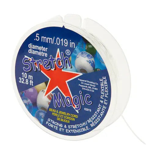 Clear Stretch Magic elastic bead & jewelry cord spool, 0.5mm diameter