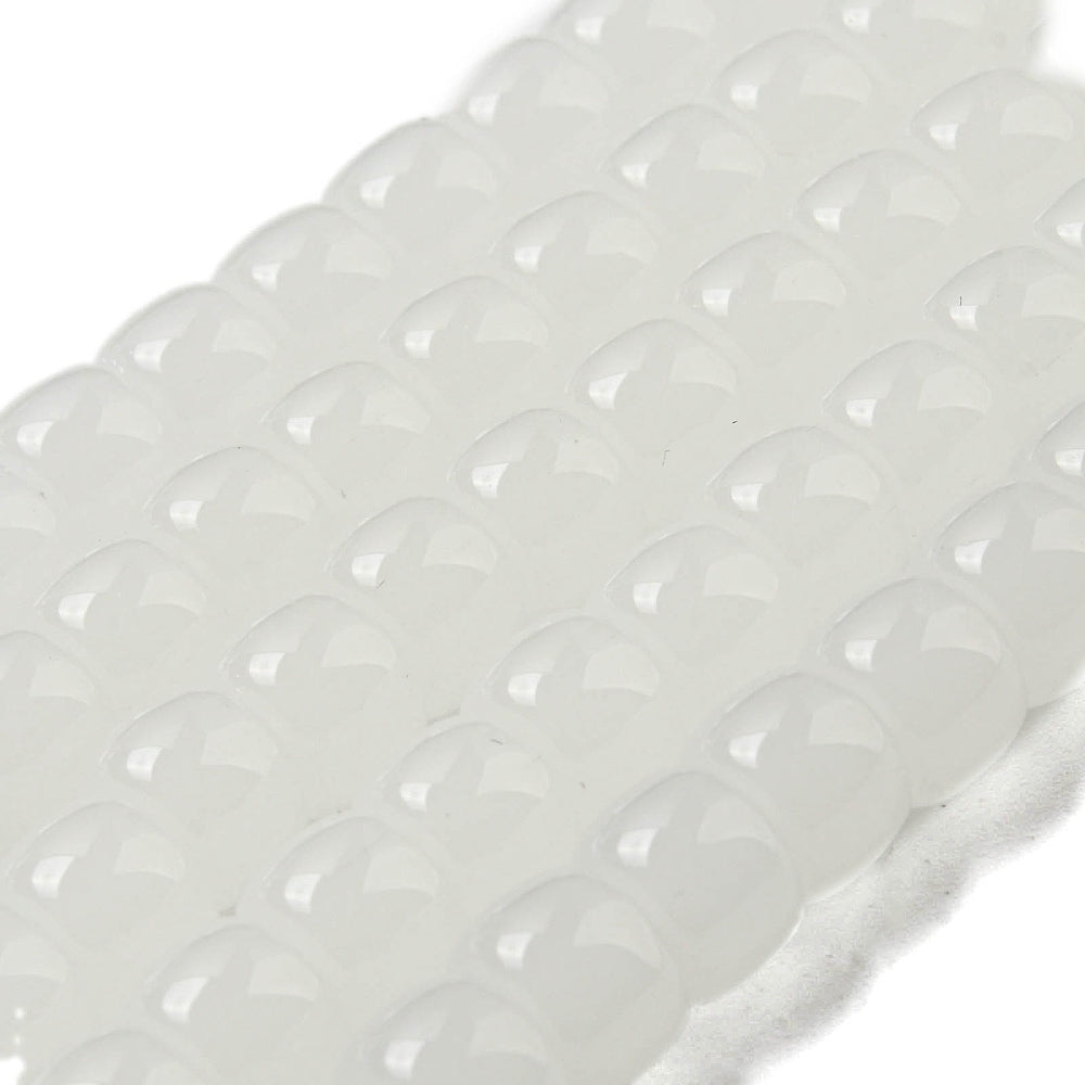 WhiteSmoke imitation jade barrel beads, white, 8x6mm, glossy strand closeup