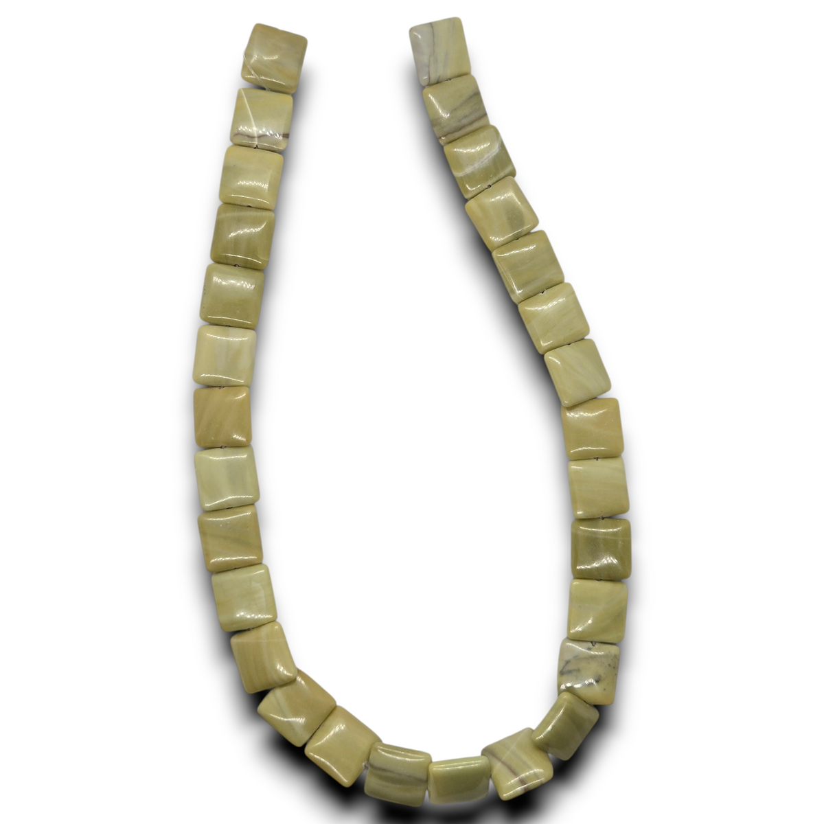 Honey jasper square beads strand, smooth cube-shaped stones in tan