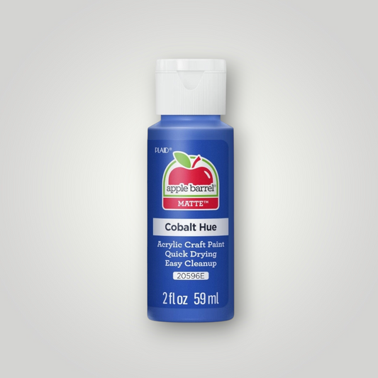 Apple Barrel matte acrylic craft paint, cobalt blue, 2 fl oz (59 ml)