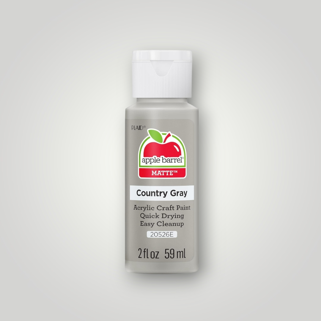 Acrylic craft paint, Country Gray matte, 2 fl oz (59 ml) bottle