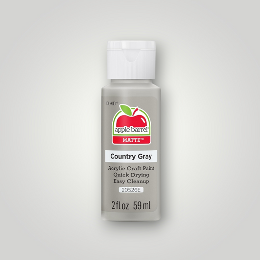 Acrylic craft paint, Country Gray matte, 2 fl oz (59 ml) bottle