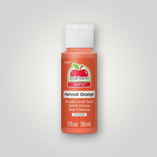 Matte acrylic craft paint bottle in Harvest Orange, 2 fl oz (59 ml)