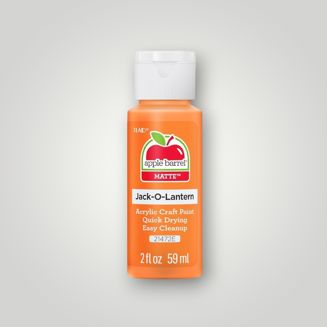 Apple Barrel matte acrylic craft paint, Jack-O-Lantern orange, 2 fl oz bottle