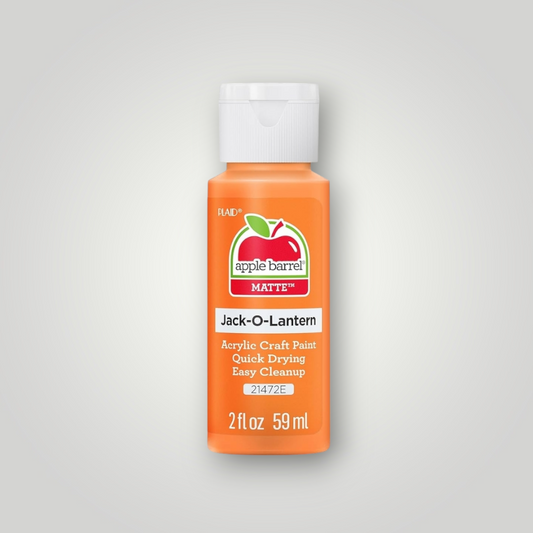 Apple Barrel matte acrylic craft paint, Jack-O-Lantern orange, 2 fl oz bottle