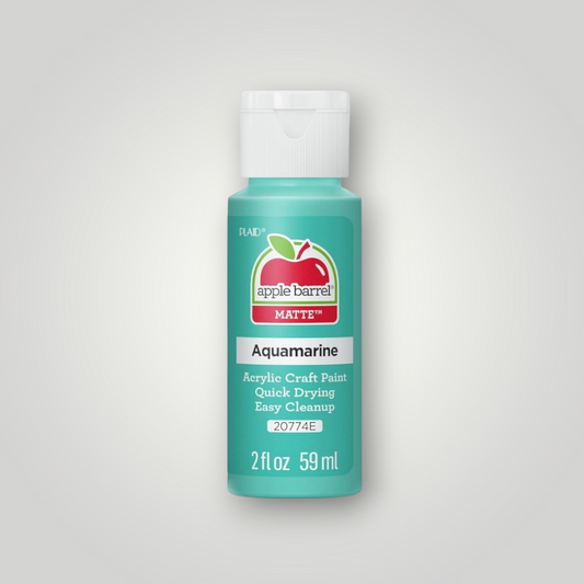 Apple Barrel matte acrylic craft paint bottle, aquamarine teal, 2 fl oz