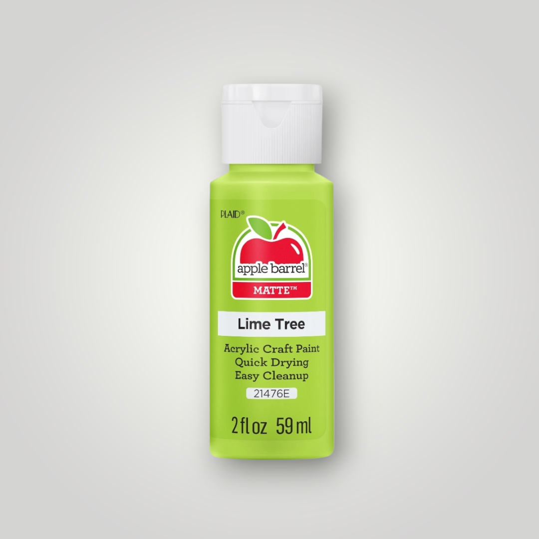 Apple Barrel acrylic craft paint bottle, Lime Tree, matte, 2 fl oz.