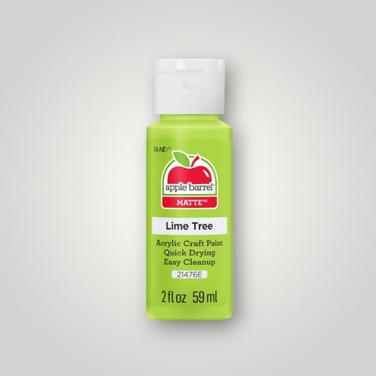 Apple Barrel acrylic craft paint bottle, Lime Tree, matte, 2 fl oz.