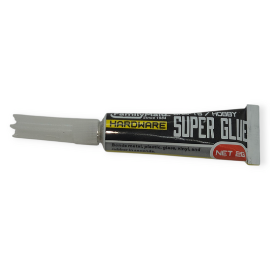 FamilyMaid super glue tube, HARDWARE SUPER GLUE, gray nozzle, NET 2g