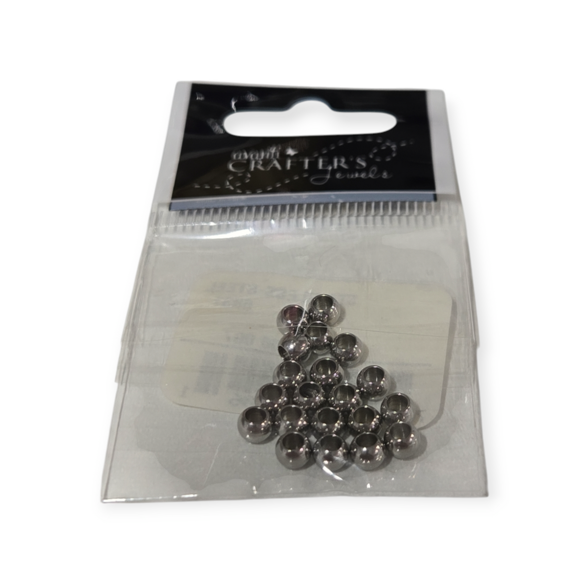 Silver stainless steel rondelle spacer beads set of 20 in clear package