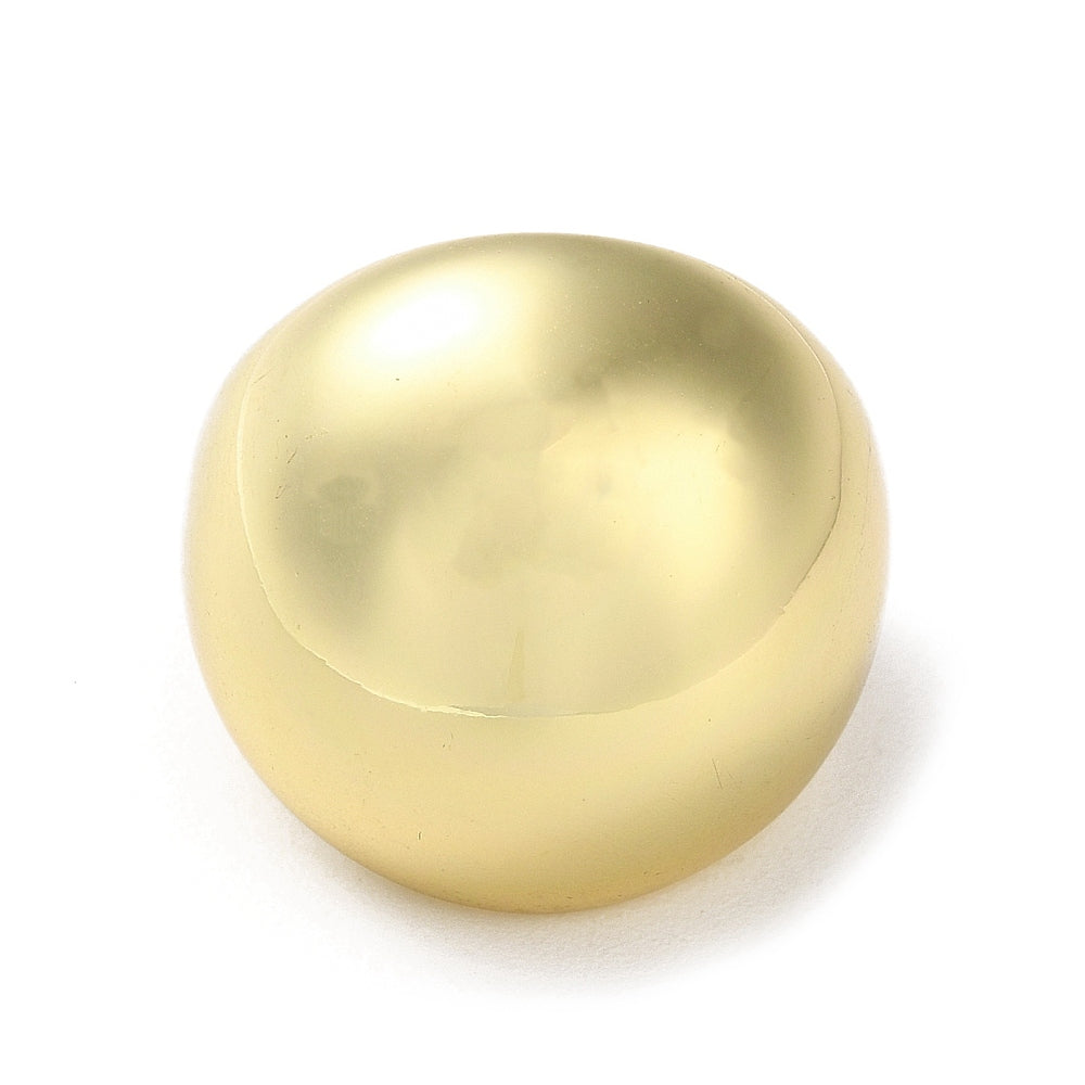 Gold-plated domed open cuff ring with smooth round profile