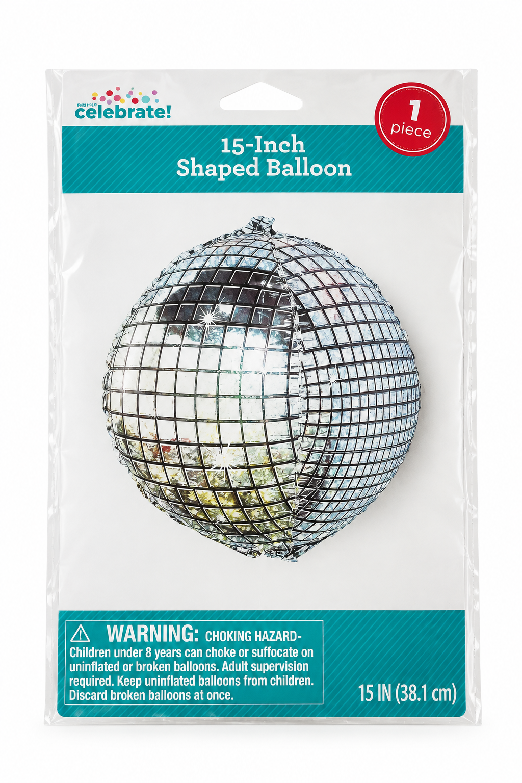 15-inch mirror silver shape balloon sphere with reflective metallic grid