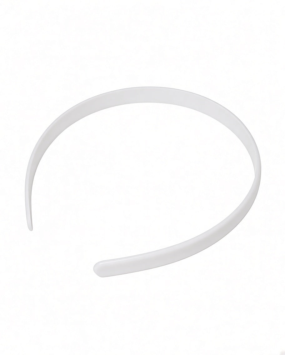 White plastic headband for DIY personalization