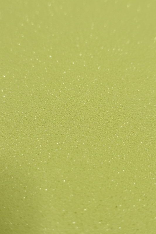 Yellow-green matte foam sheet, 2mm thick, 8x12 in., fine speckled texture