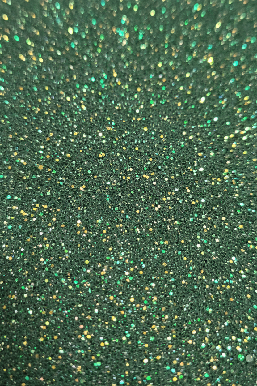 Dark green glitter foam sheet, 8x12 in, 2mm thick