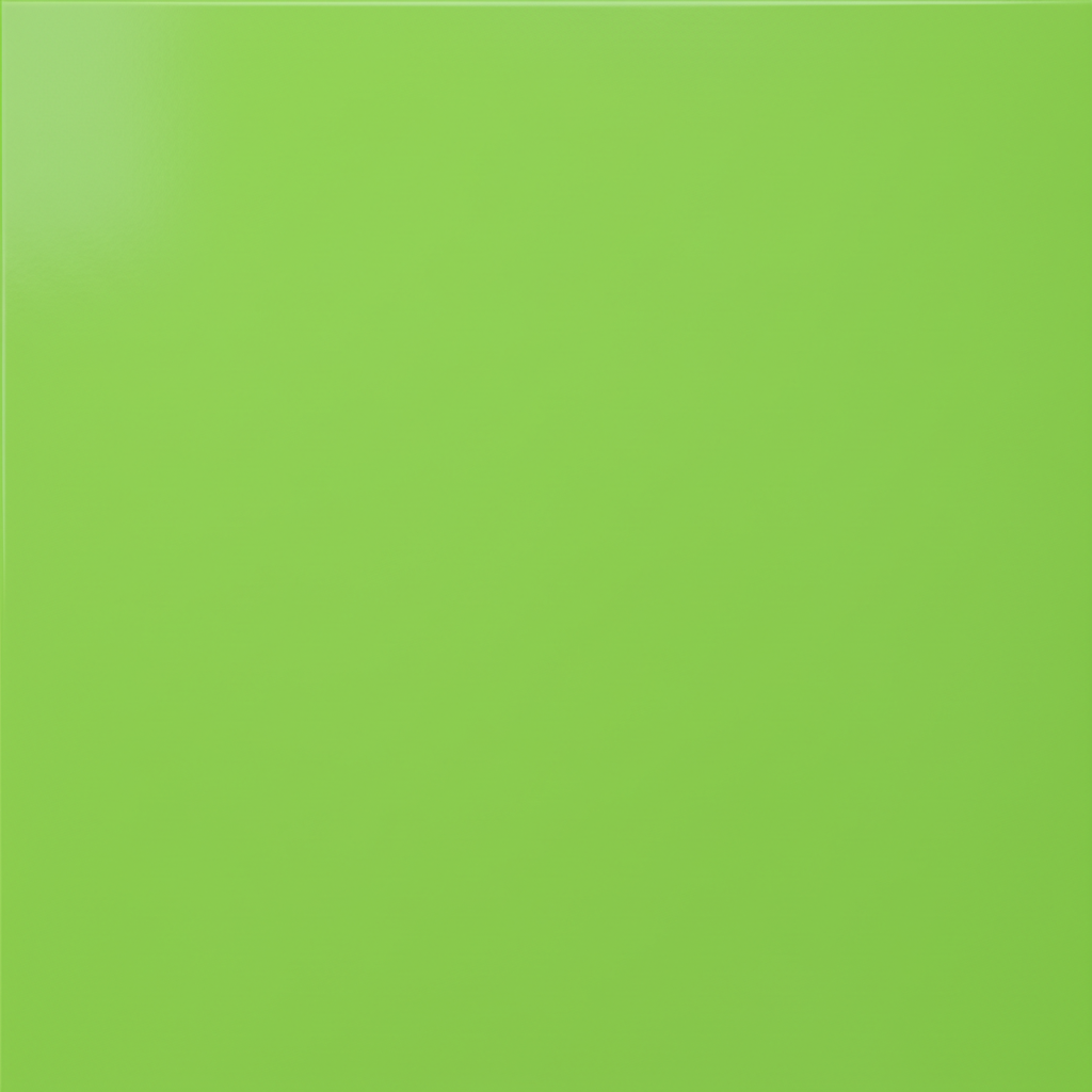 Neon green glossy vinyl sheet, 12x12 in, square