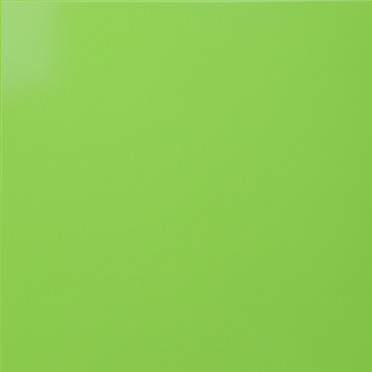 Neon green glossy vinyl sheet, 12x12 in, square
