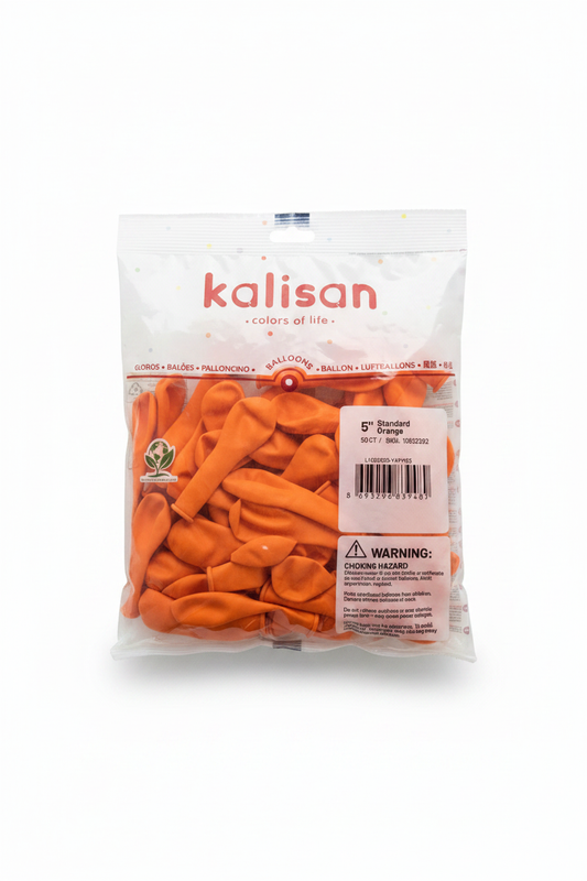 Kalisan 5" Standard Orange Balloons – Studio Photo