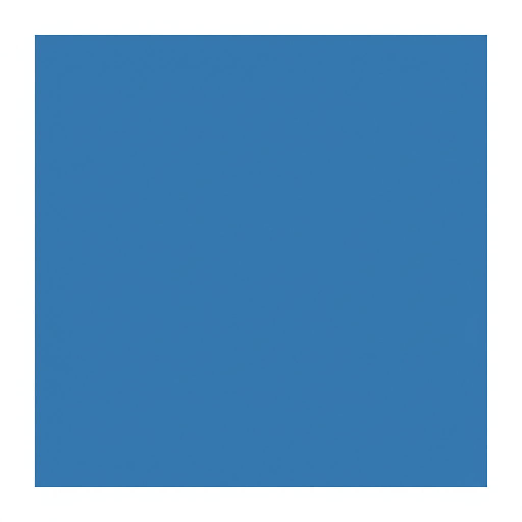 Medium blue matte vinyl sheet, 12x12 in, square
