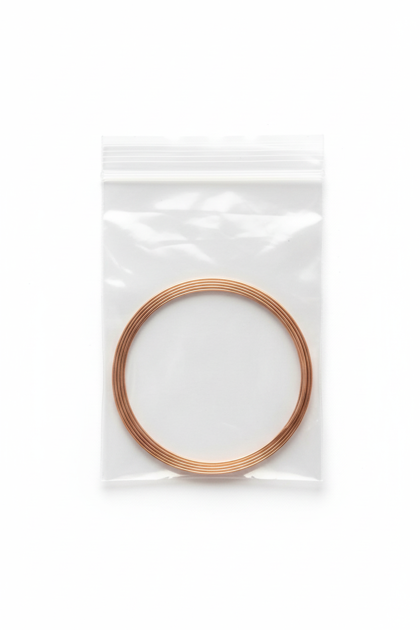 Memory Wire Coil in Clear Bag - Studio Photo