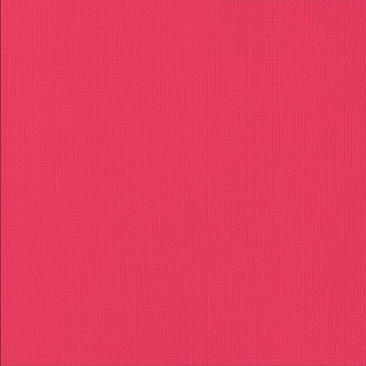 Textured cardstock sheet in cherry red with subtle raised pattern