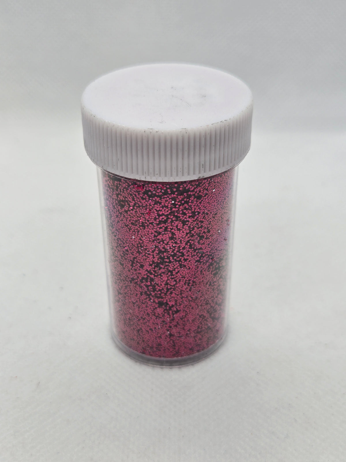 Glitter bottle with white cap, fuchsia fine glitter, 23 g