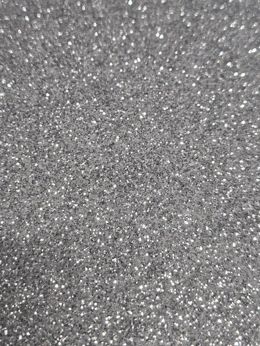 Silver glitter foam sheet, 2mm thick, 8x12 in., close-up glitter texture