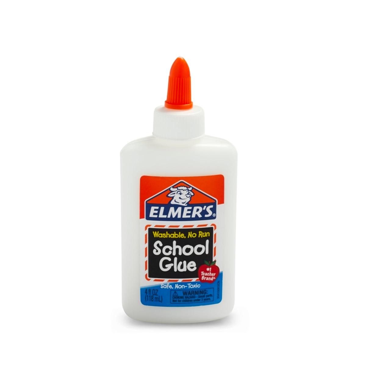 Elmer's school glue bottle with orange tip applicator cap
