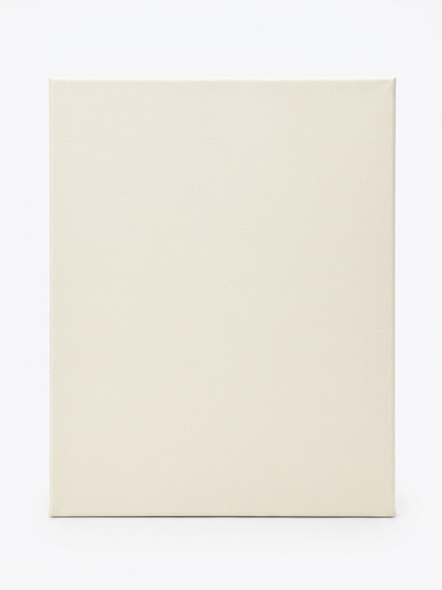 Thin stretched painting canvas, off-white, 8x10 in.