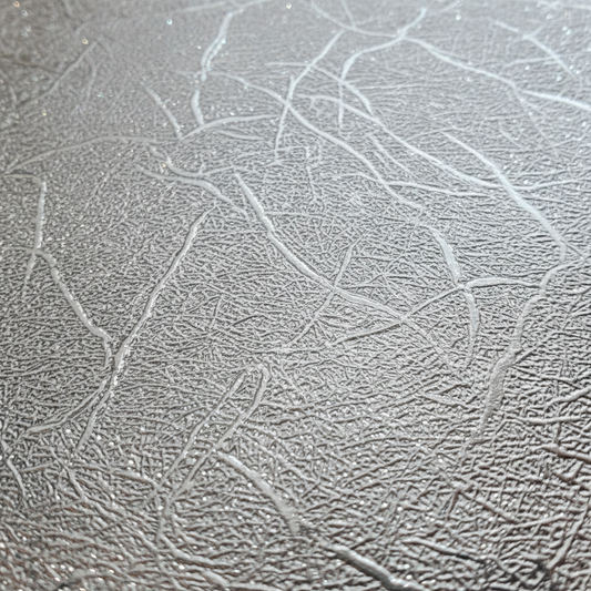 Silver textured permanent vinyl sheet, 12x12, cracked pattern close-up with raised lines