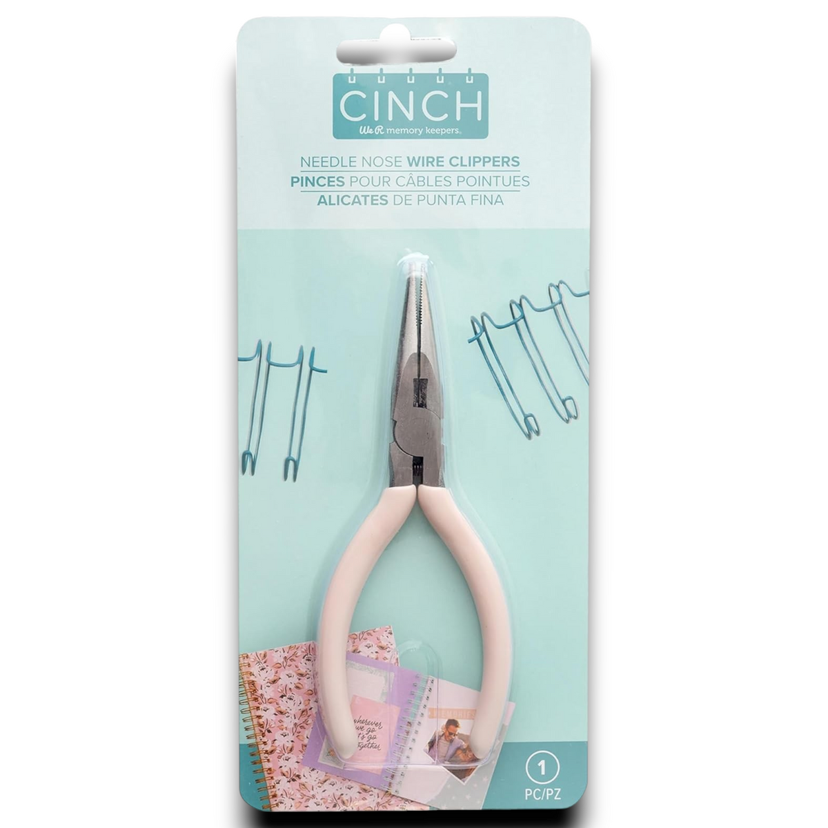 CINCH needle nose pliers with wire cutters, pointed jaws and insulated handles